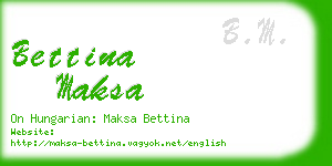 bettina maksa business card